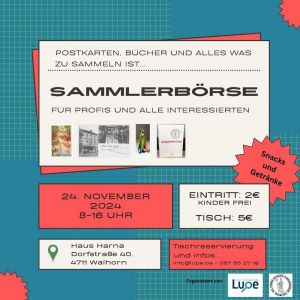 24.11.2024 Entdecken Sie Einzigartige Schätze: Sammlerbörse