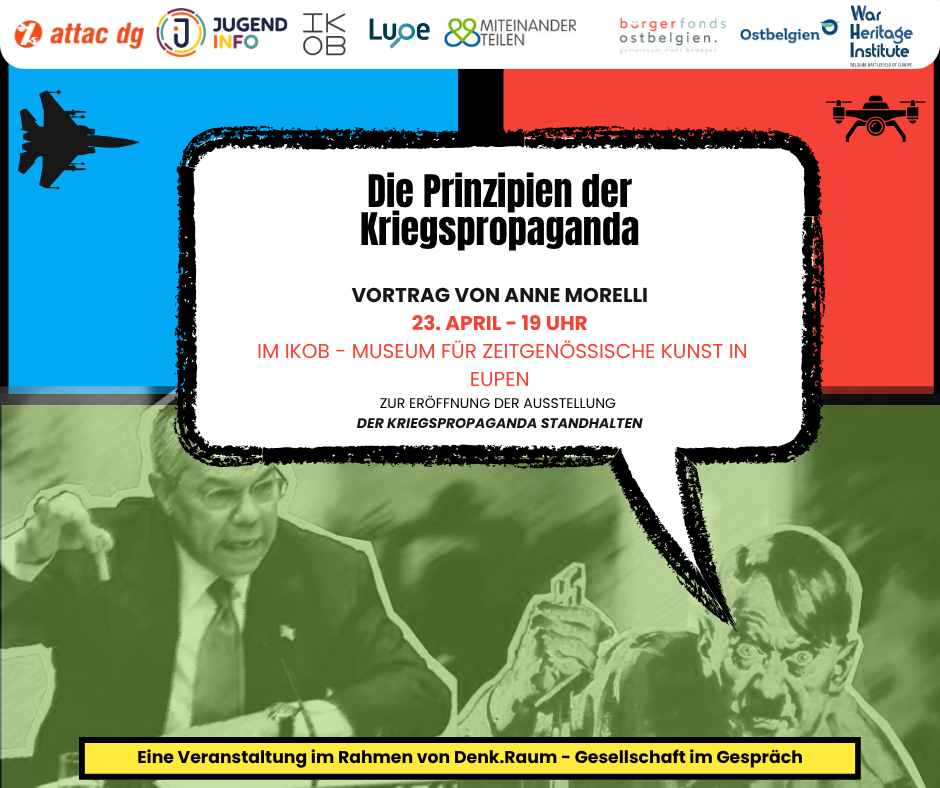 23.04.2026 – 19 Uhr Propaganda erkennen, Demokratie stärken: Historikerin Anne Morelli spricht im IKOB – Museum